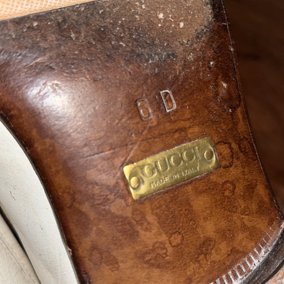 🔥FINAL PRICE🔥Gucci 1953 Horsebit loafer white vintage unisex men 6 women's 8 - Picture 11 of 17